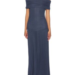 Lioness Midnight Blue Off-Shoulder Maxi Dress